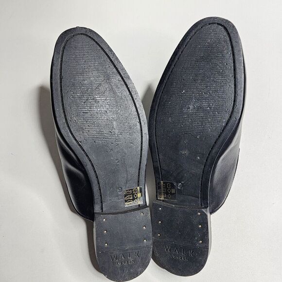 Walk London Terry Slip On Tassel Loafers Black Men's Size 9 - Picture 6 of 8